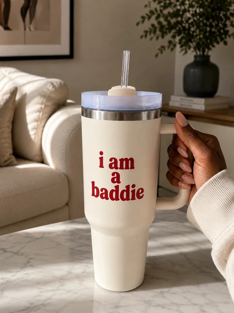 I Am A Baddie sur Gourde